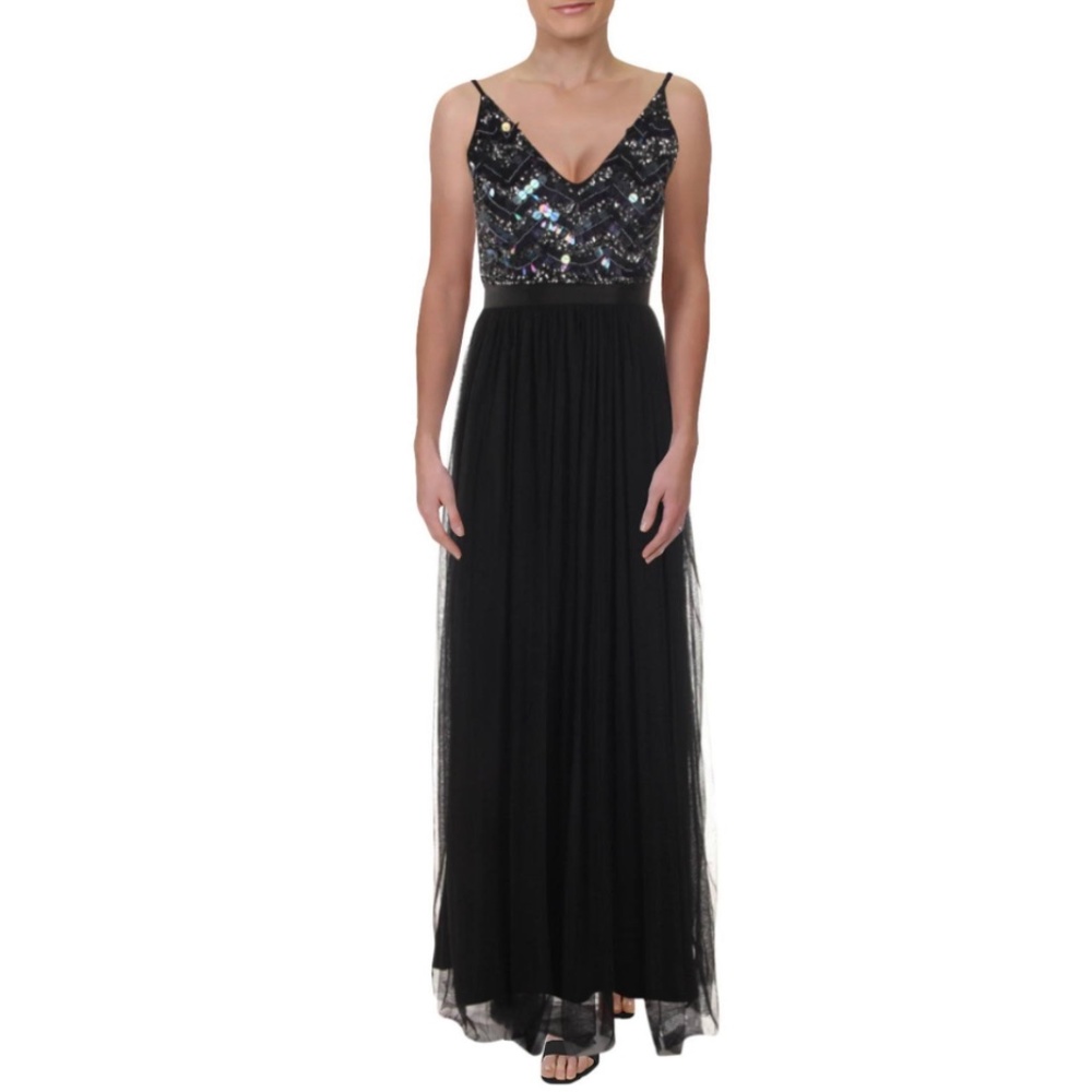 Aqua Women’s Black Sequence Formal/Prom Dress Size L
